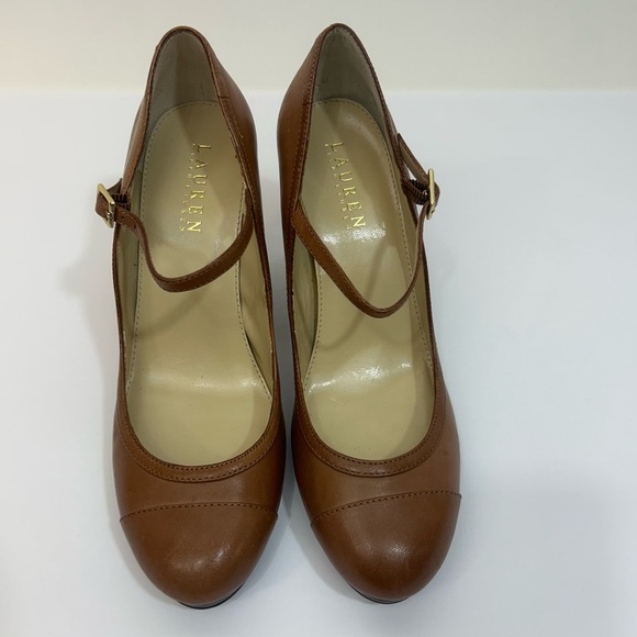Lauren Ralph Lauren Brown Heels with Strap size 7.5 - Picture 4 of 12